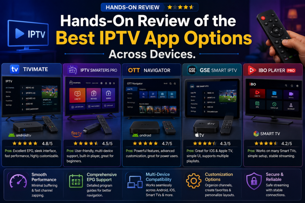 Best IPTV App in 2026: Complete Guide to Features, Setup & Top Players Hands-On Review of the Best IPTV App Options Across Devices