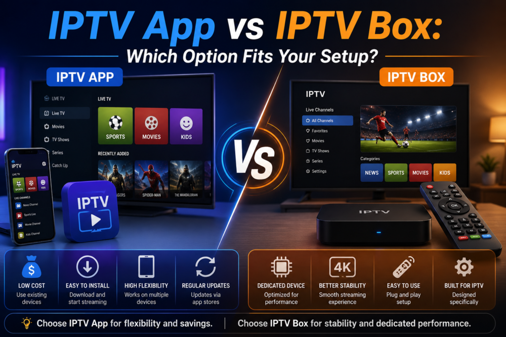IPTV App vs IPTV Box Which Option Fits Your Setup