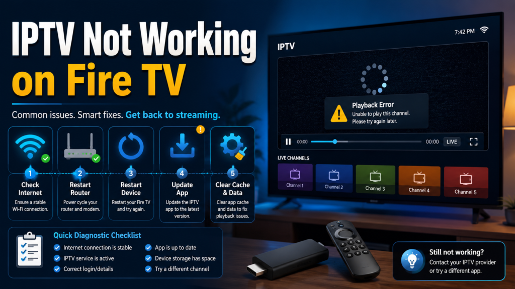 iptv not working on fire tv