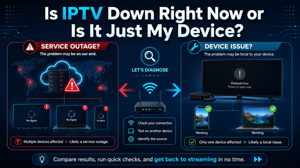is iptv down right now or is it just my device
