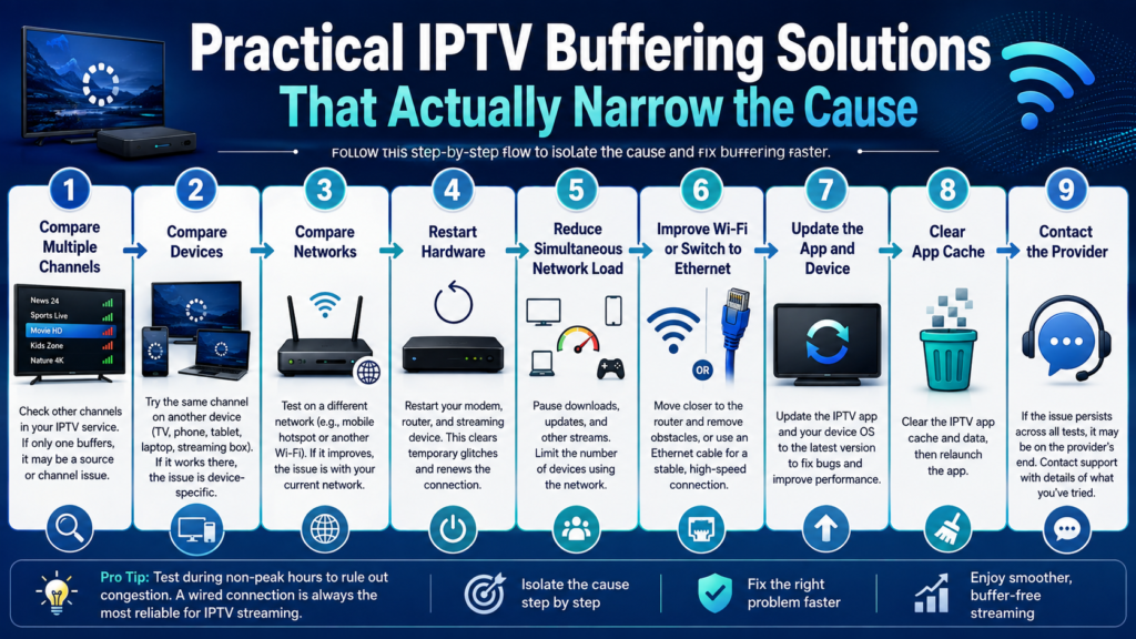 practical iptv buffering solutions that actually narrow the cause