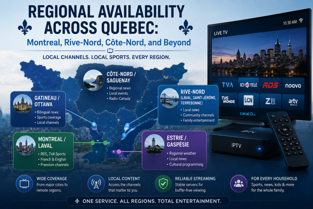 Regional Availability Across Quebec Montreal, Rive-Nord, Côte-Nord, and Beyond