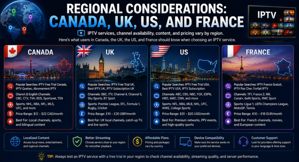 regional considerations canada, uk, us, and france