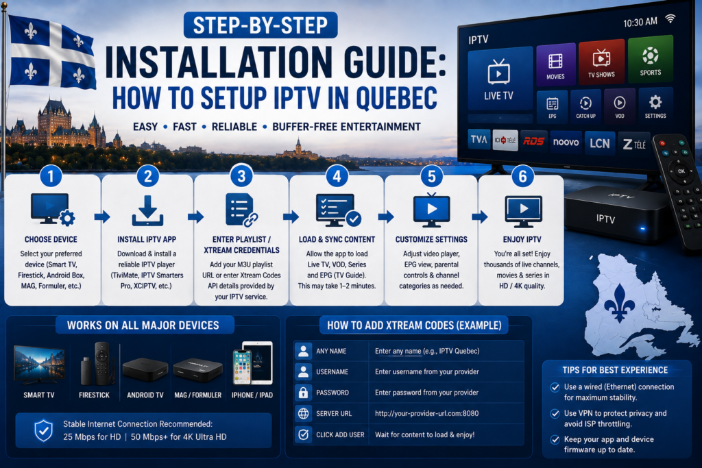 Step-by-Step Installation Guide How to Setup IPTV in Quebec
