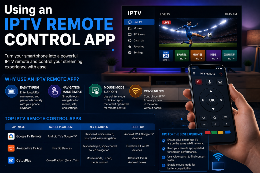 Using an IPTV Remote Control App