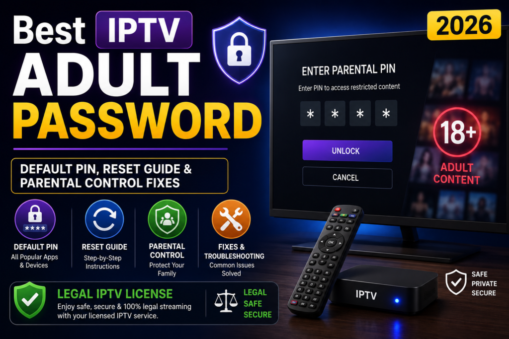 Best IPTV Adult Password (2026) Default PIN, Reset Guide & Parental Control Fixes