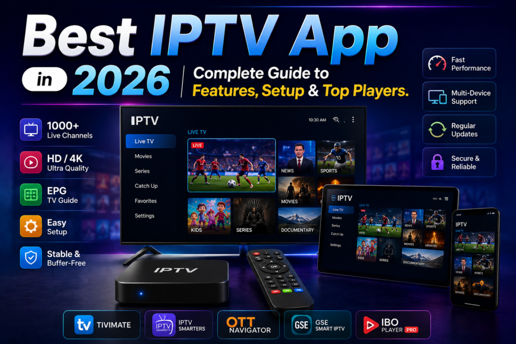 Best IPTV App in 2026 Complete Guide to Features, Setup & Top Players