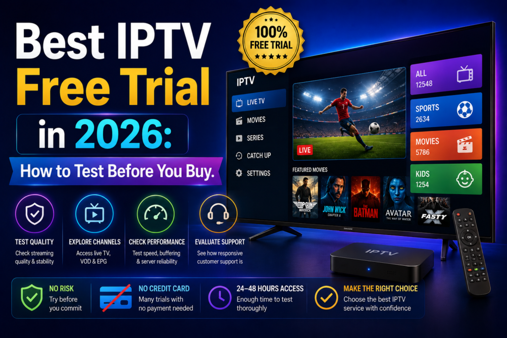 Best IPTV Free Trial in 2026 How to Test Before You Buy