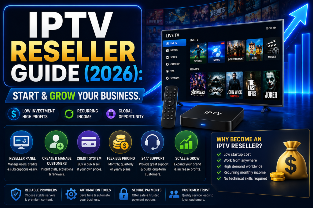 IPTV Reseller Guide (2026) Start & Grow Your Business