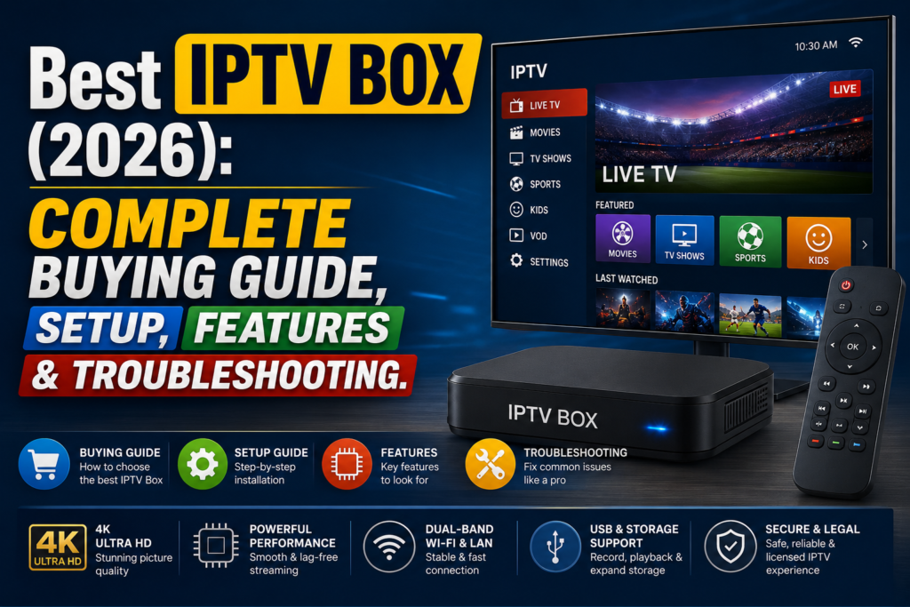 Best IPTV Box (2026) Complete Buying Guide, Setup, Features & Troubleshooting