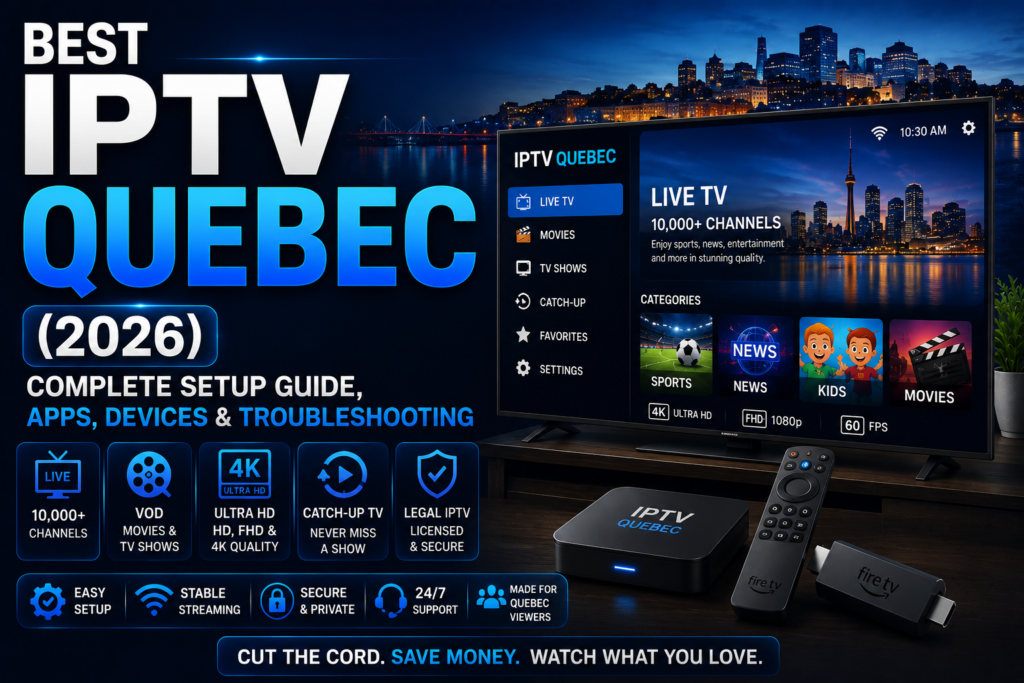 Best IPTV Quebec (2026) Complete Setup Guide, Apps, Devices & Troubleshooting