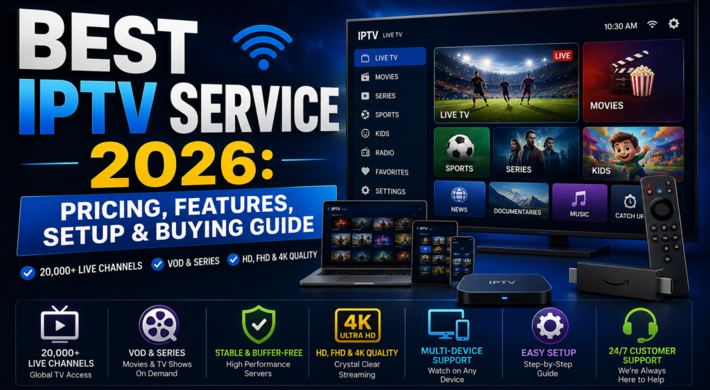 best iptv service 2026 pricing, features, setup & buying guide