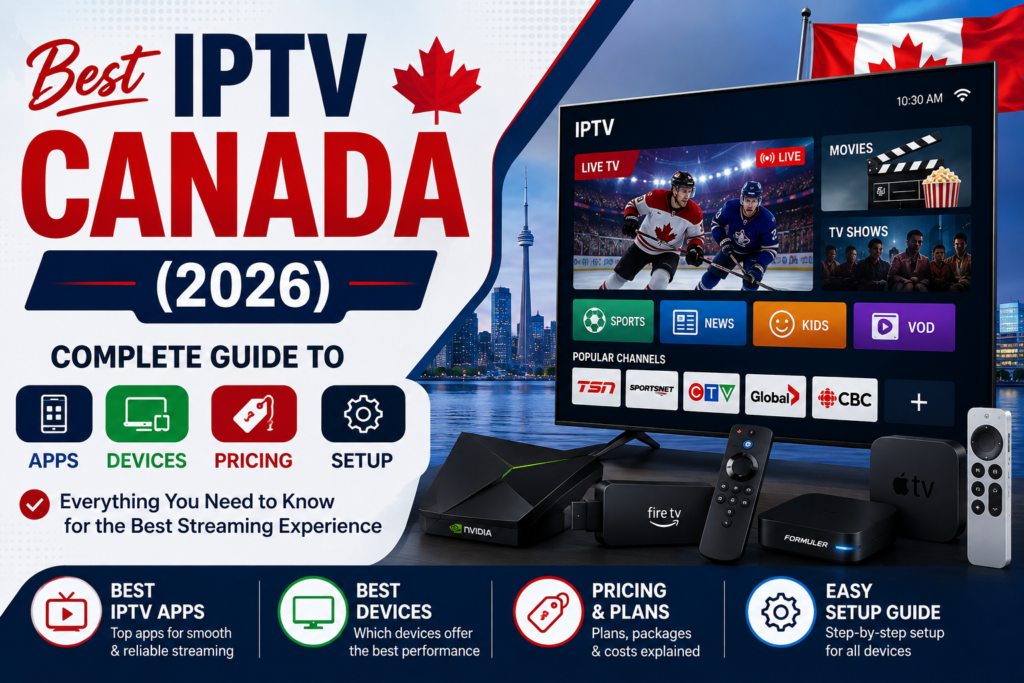 Best IPTV Canada (2026) Complete Guide to Apps, Devices, Pricing & Setup