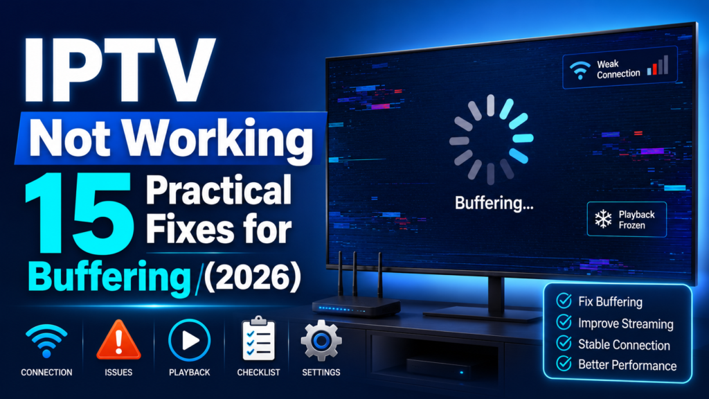 iptv not working 15 practical fixes for buffering (2026)