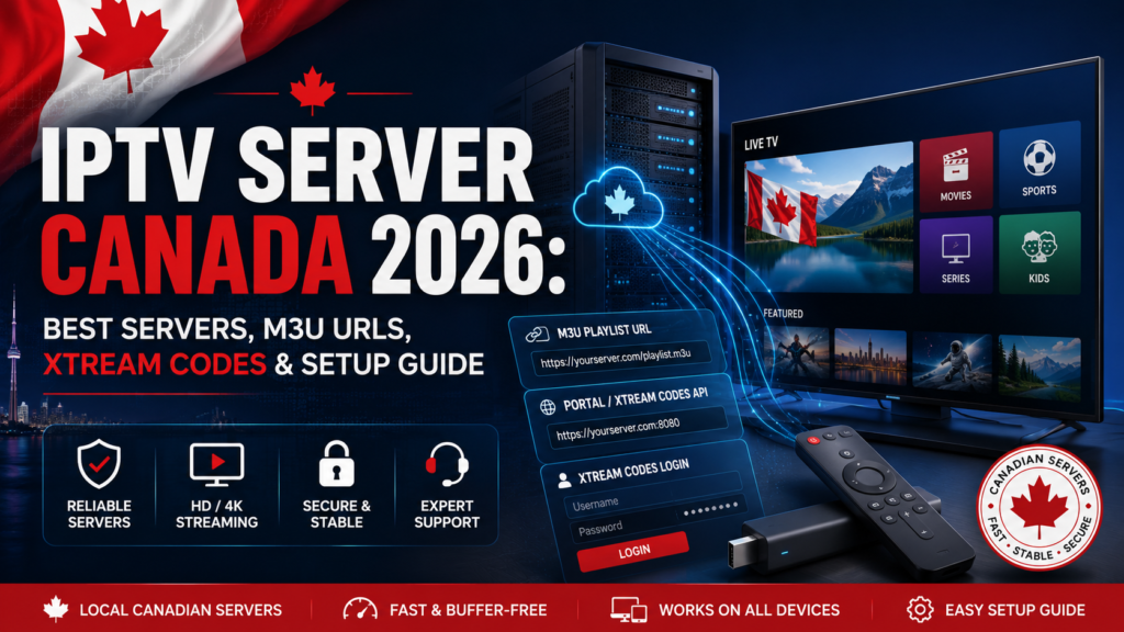 iptv server canada 2026 best servers, m3u urls, xtream codes & setup guide